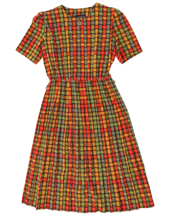 Rochie A-Line Shubette pentru femei UK 14 Medium Green Geometric