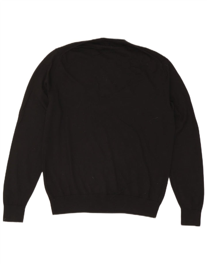 Pulover pentru bărbați Paul Smith, cu gât crew, lână mare, neagră