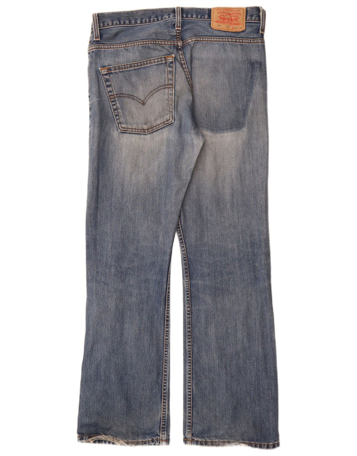 Blugi pentru bărbați Levi's 507 Bootcut W32 L32 Bumbac albastru