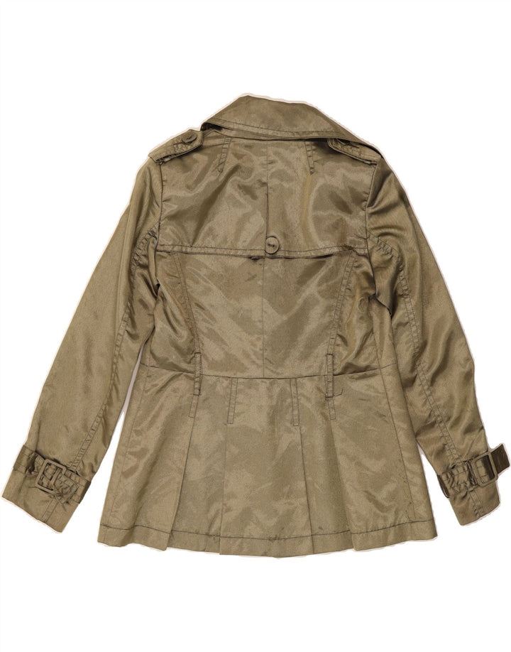 ZARA Womens 3 Button Blazer Jacket UK 16 Large Khaki Nylon Vintage Zara and Second-Hand Zara from Messina Hembry 
