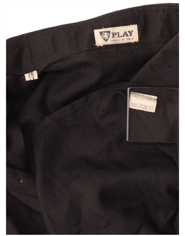 PLAY Cămașă transparentă pentru bărbați Mărimea 16 41 Poliester negru mare