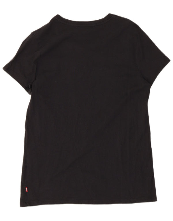 Tricou grafic Levi's pentru femei Top UK 12 Medium Black Floral Bumbac
