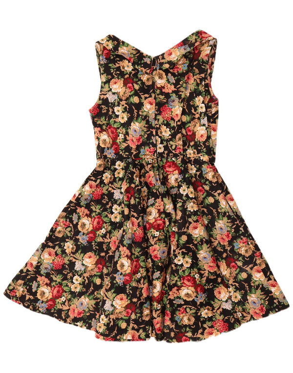 Rochie leagăn fără mâneci pentru femei Lindy bop UK 18 XL bumbac floral negru
