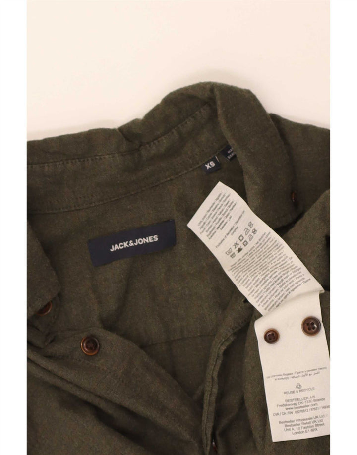 Cămașă Jack & Jones Bărbați XS Kaki Bumbac