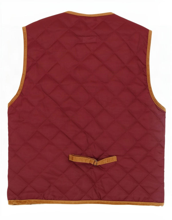 Gilet matlasat vintage pentru bărbați UK 42 XL Bordeaux Poliamidă