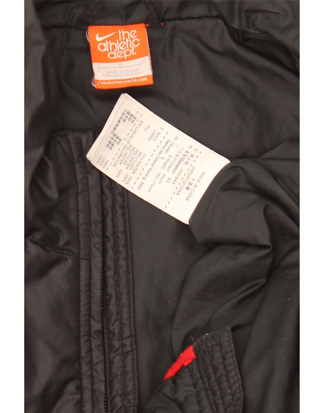 Jachetă căptușită pentru bărbați Nike UK 36, poliester negru, colorat