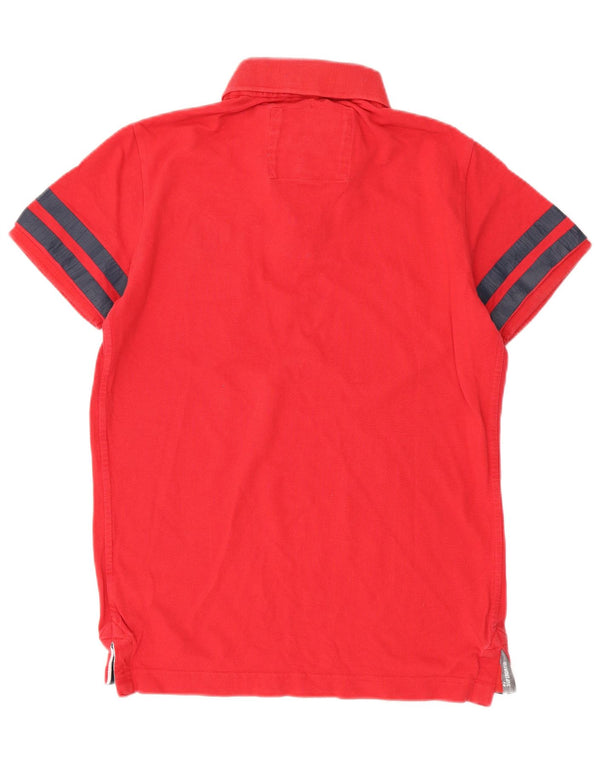 Tricou polo grafic pentru bărbați Superdry, bumbac cu dungi roșii mari