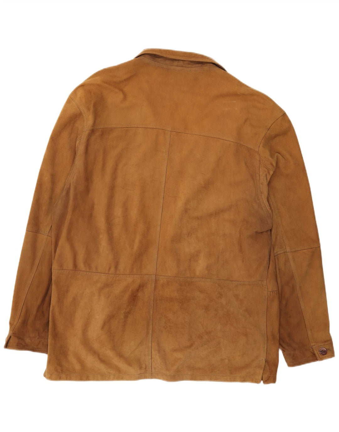 Jachetă pentru bărbați VINTAGE din piele intoarsa cu 2 nasturi UK 42 XL din piele maro