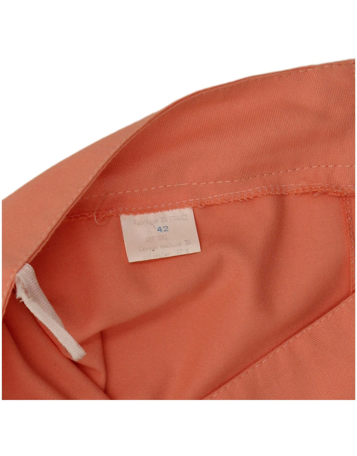Fusta plisată Vintage pentru femei EU 42 Large W30 Poliester portocaliu
