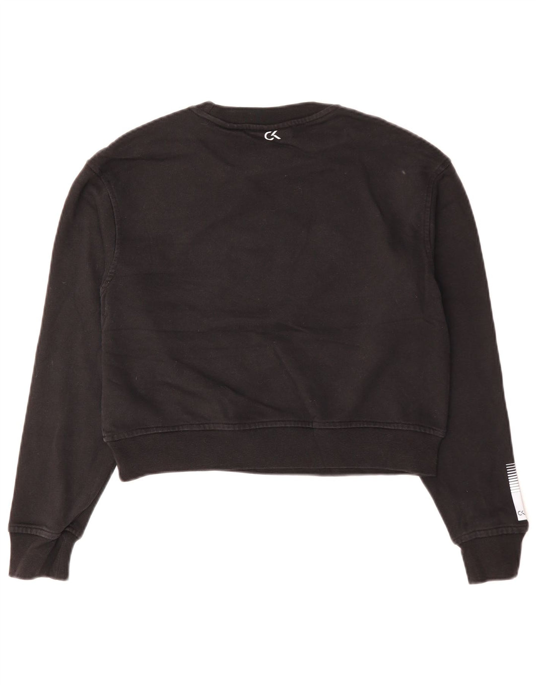 Calvin Klein Pulover oversized Crop pentru femei UK 10 Small Black
