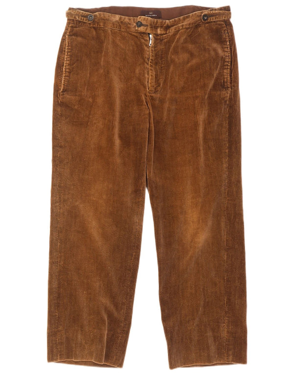 Pantaloni drepti din velur pentru bărbați Zara EU 44 Mari L34 L27 Bumbac maro