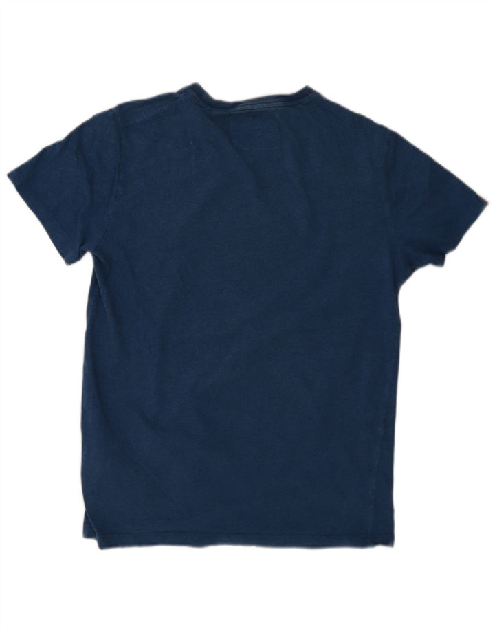 Tricou Superdry pentru bărbați Top mediu din bumbac bleumarin