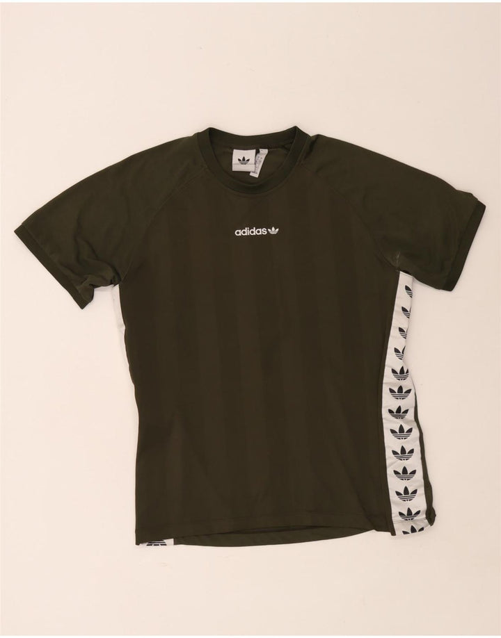 Tricou grafic Adidas pentru bărbați Top mare Kaki Poliester color bloc