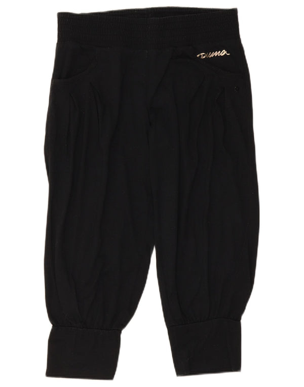 Pantaloni de trening Capri pentru femei Puma Pantaloni de jogging UK 12 Poliester mediu negru