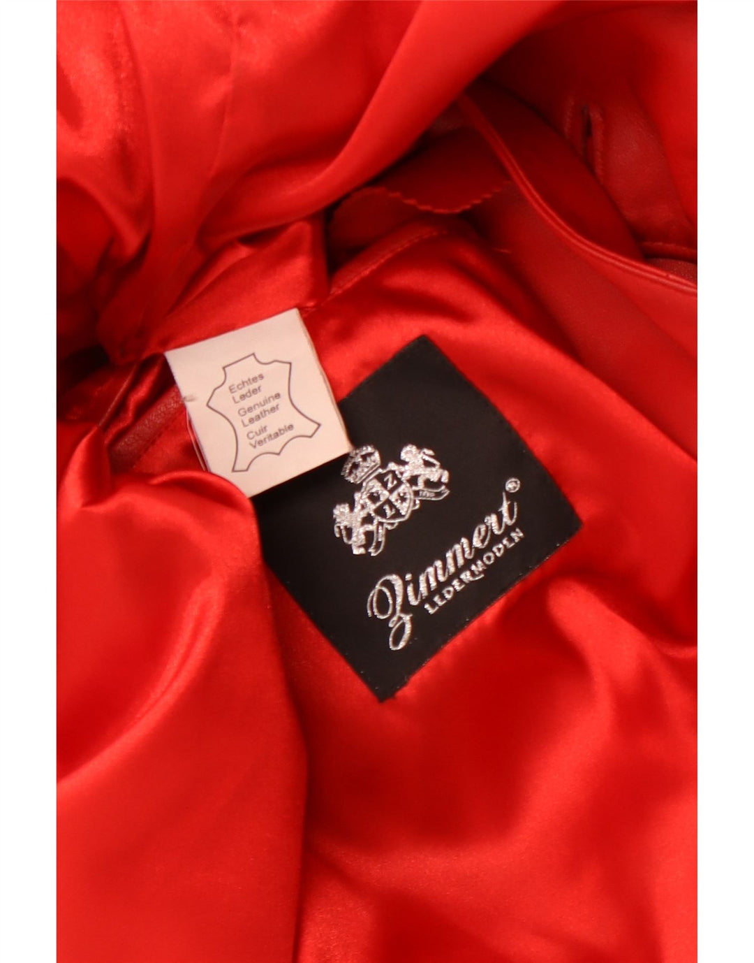 Jachetă de piele vintage pentru femei UK 16, piele roșie mare