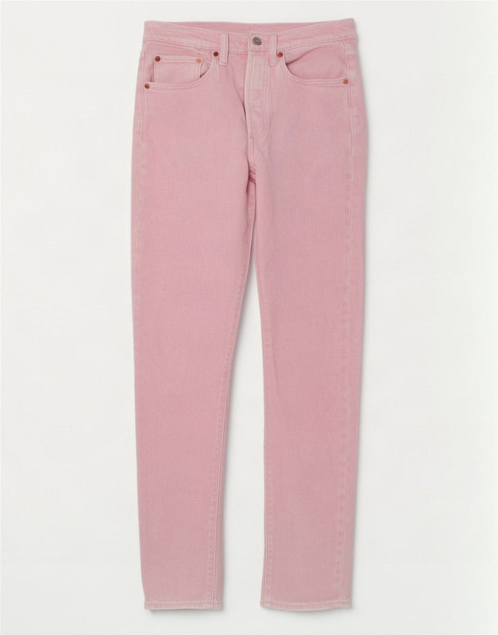 Blugi drepti pentru femei Levi's 501 Mici W27 L29 roz