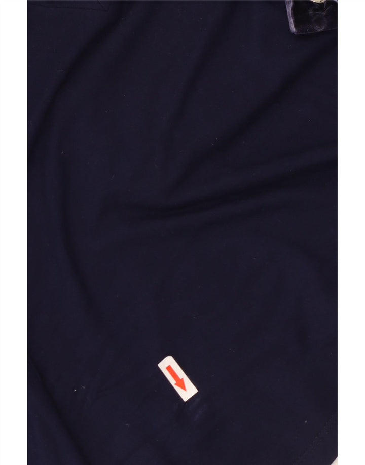 ROCCOBAROCCO Crop Top pentru femei cu mânecă lungă US 8 Medium Bleumarin Viscoză
