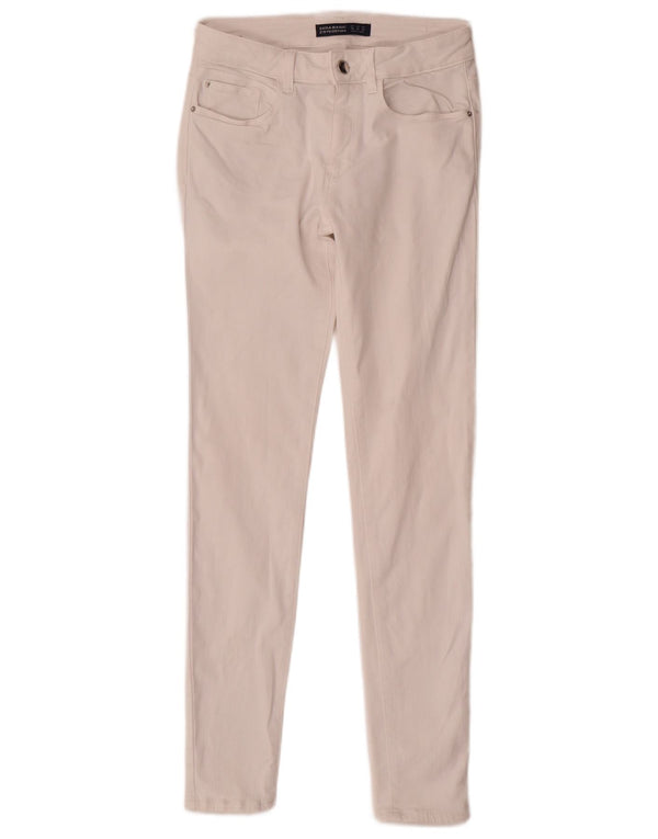 Blugi skinny dama Zara EU 38 Mici W28 L29 Bumbac alb
