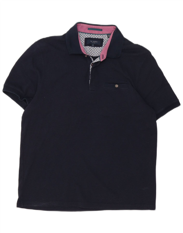 Tricou polo pentru bărbați Ted Baker Mărimea 5 XL Bleumarin