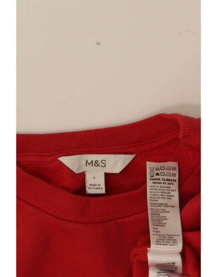 Hanorac pentru bărbați Marks & Spencer Pulover mare din bumbac roșu