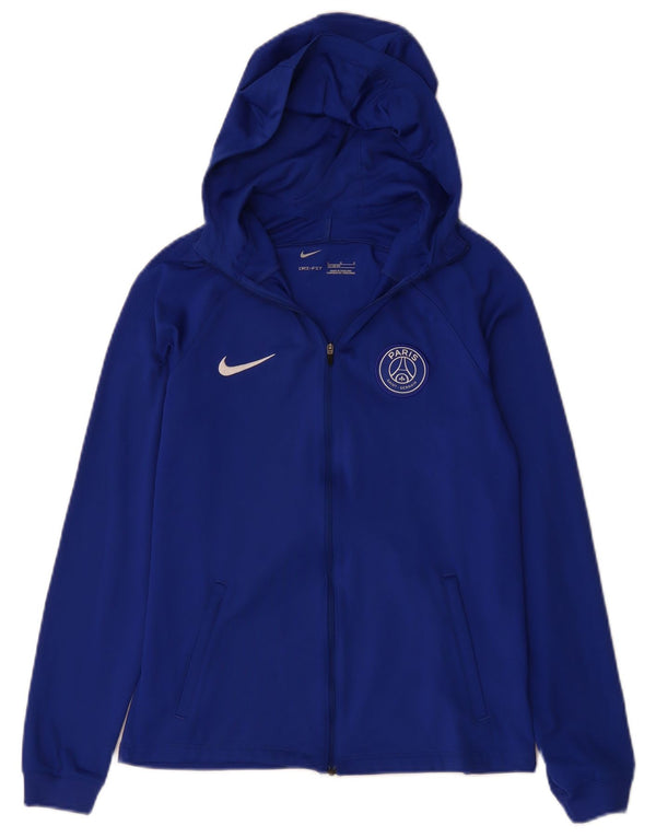 Pulover Nike pentru băieți Paris Saint- Germain, cu fermoar, 12-13 ani, mare, albastru