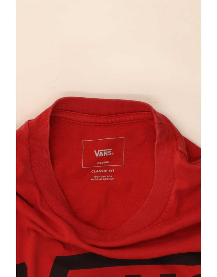 Tricou grafic Vans Classic Fit Top Bumbac Roșu Mediu