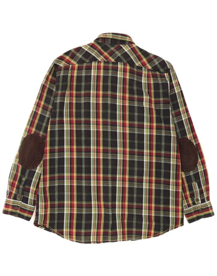 Cămașă Marlboro Classics pentru bărbați, în carouri, personalizată, de flanel, 3XL, negru