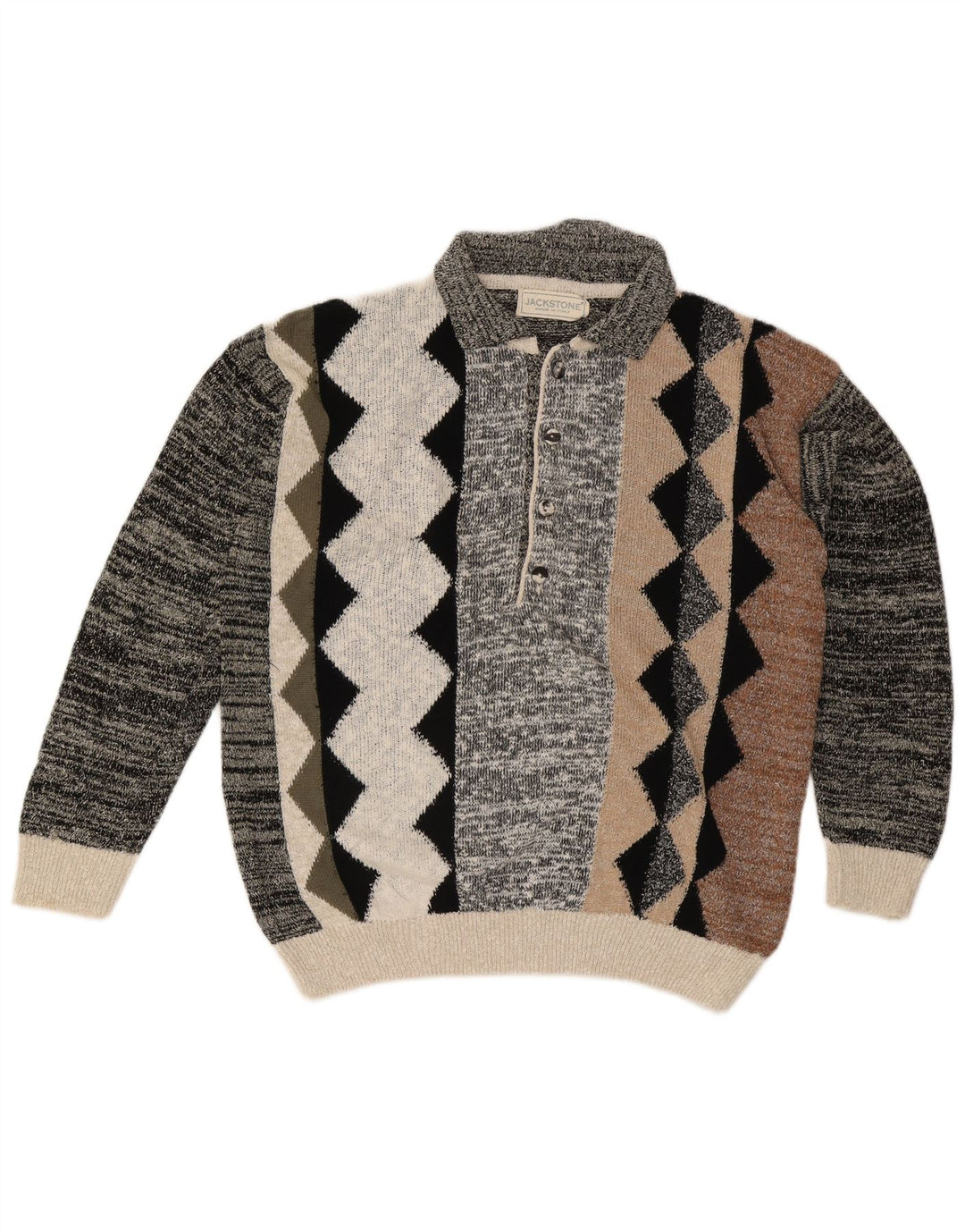 Jack Stone Pulover cu gât polo pentru bărbați IT 50 Medium Multicolor