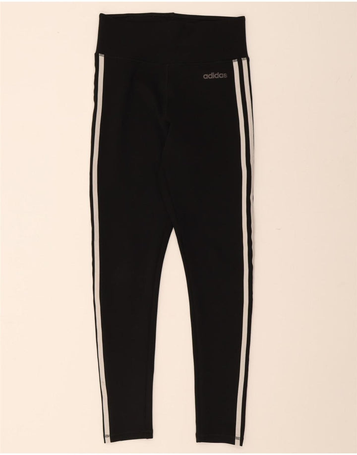 ADIDAS Womens Climalite Leggings UK 8/10 Small Black Polyester Vintage Adidas and Second-Hand Adidas from Messina Hembry 