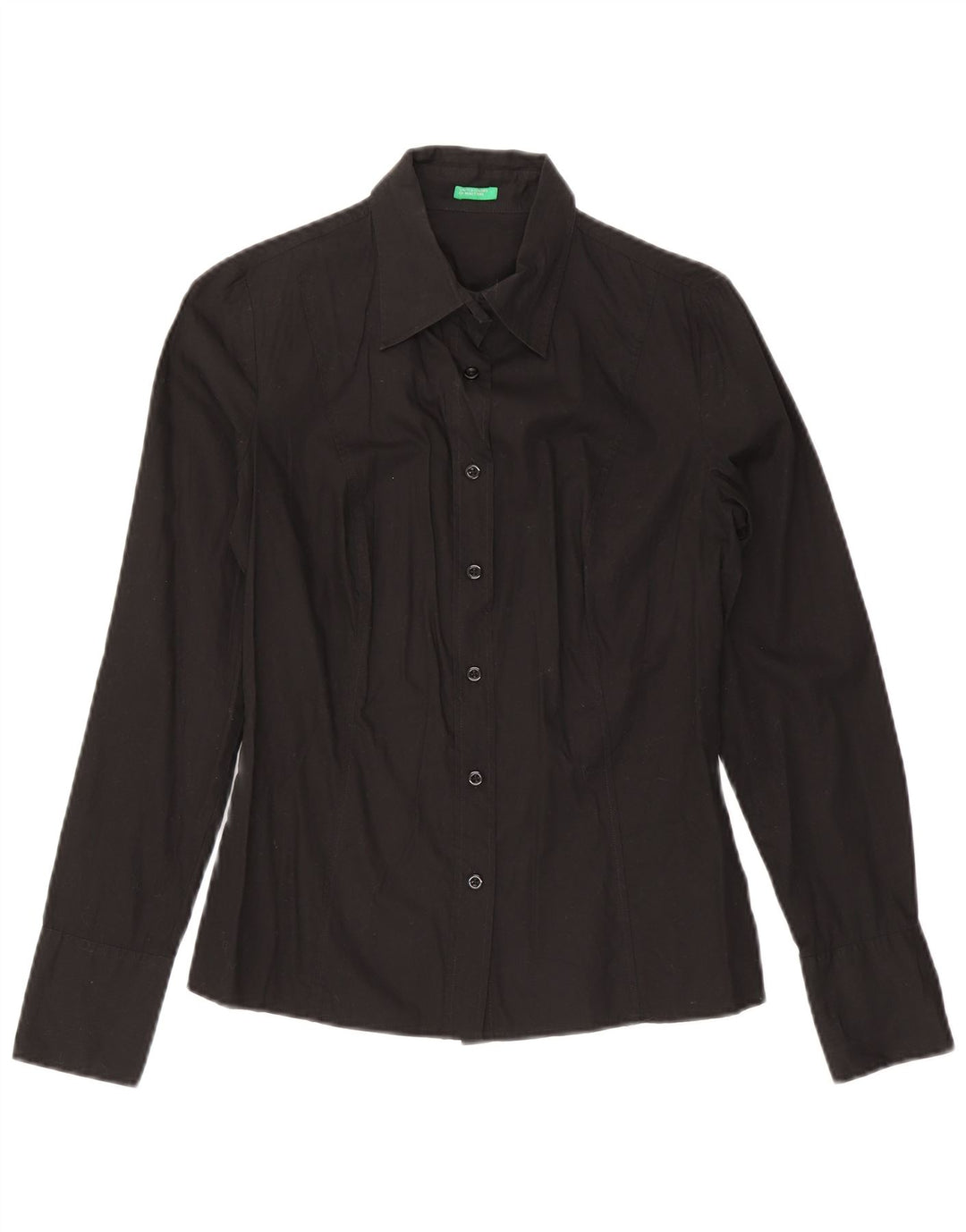 Cămașă Benetton pentru femei UK 12 Medium Black Bumbac