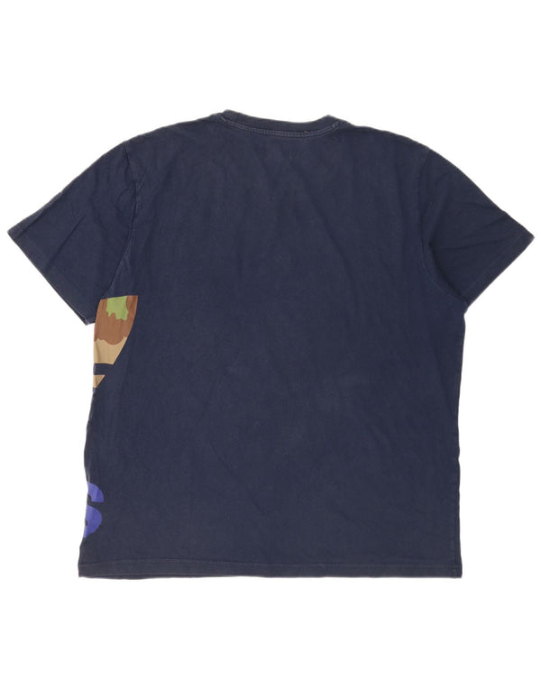 Tricou grafic pentru bărbați Adidas Top XL Bumbac bleumarin