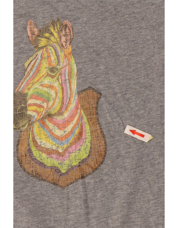 Tricou grafic pentru bărbați PAUL SMITH Top mic gri din bumbac cu imprimeu animal