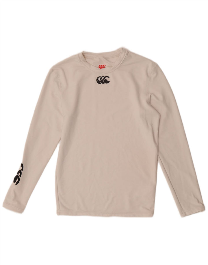 Top grafic Canterbury pentru femei cu mânecă lungă UK 12 Medium White