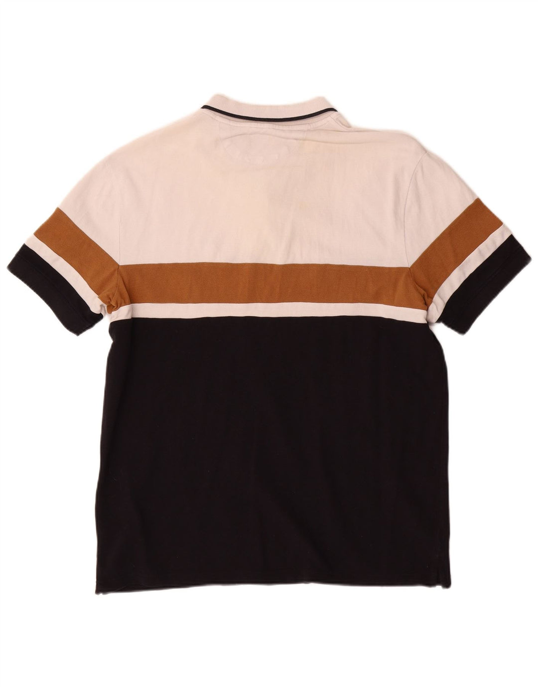 Tricou polo pentru bărbați Zara XL, alb, bloc de culoare
