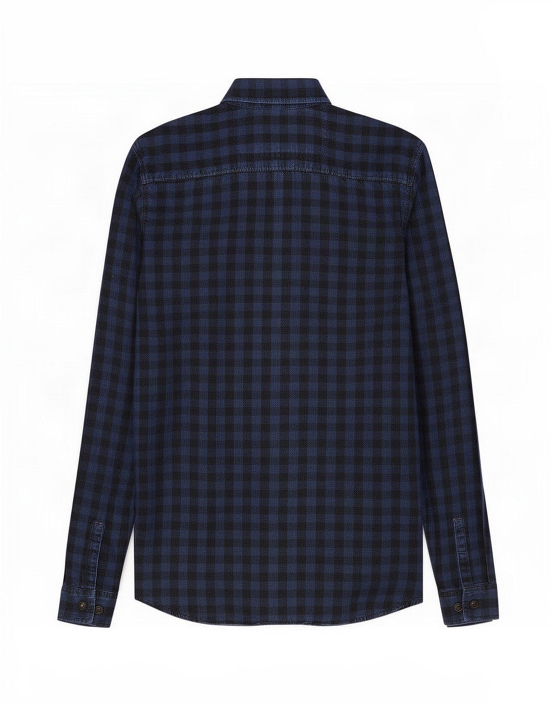 Cămașă de lucru pentru bărbați Jack & Jones, mică, din bumbac vichy, albastru bleumarin