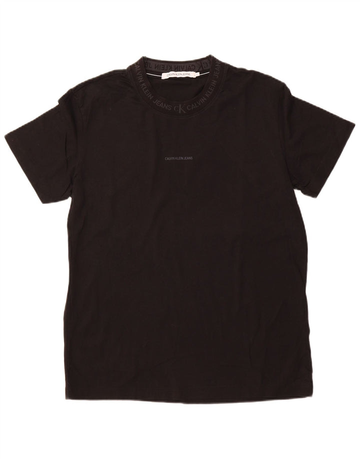 CALVIN KLEIN JEANS Tricou grafic pentru bărbați Top mare negru