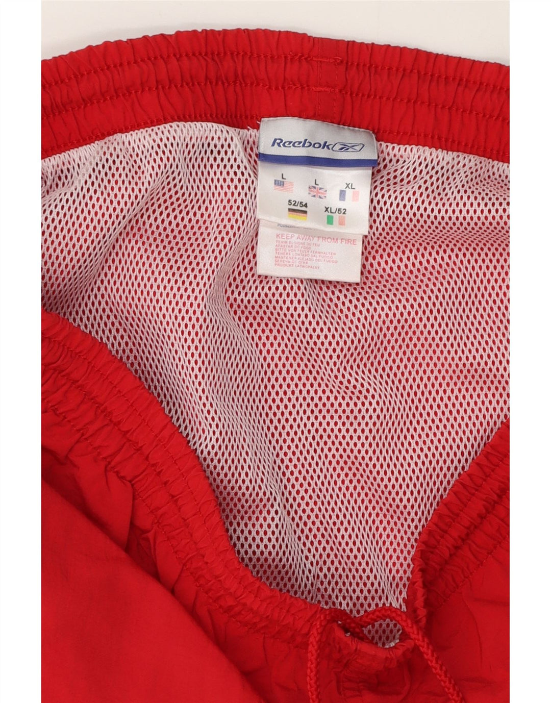 Pantaloni scurti sport pentru bărbați Reebok, poliester roșu mare