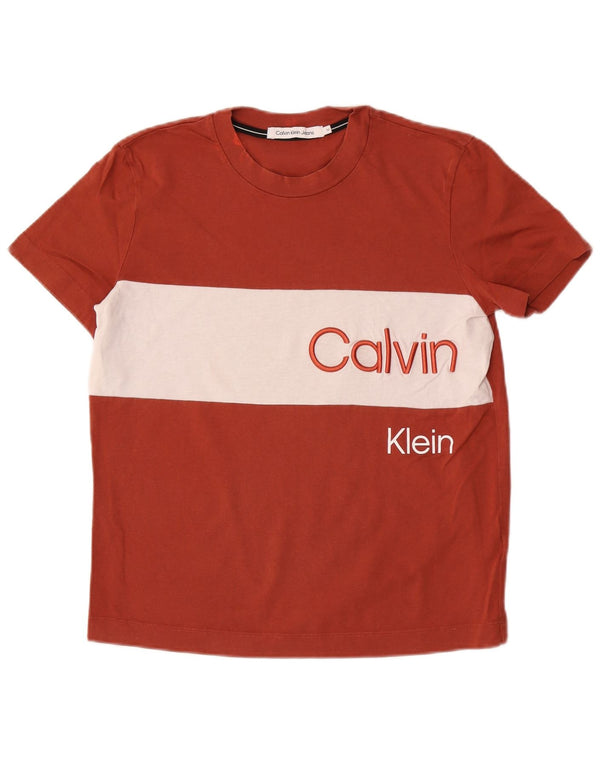 Tricou grafic pentru femei Calvin Klein Jeans Top UK 14 Medium Brown