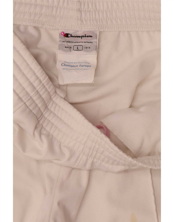 Pantaloni de trening Champion pentru femei UK 14 Poliester alb mare
