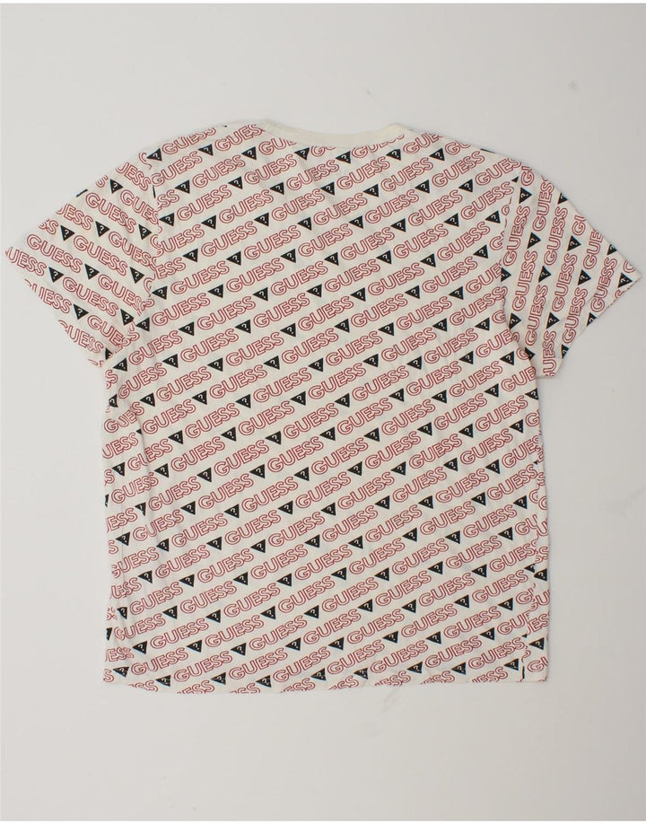 Tricou grafic Guess pentru bărbați Top mare alb