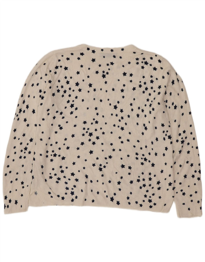 Pulover pentru femei Marks & Spencer cu gât de barcă UK 14 Large White