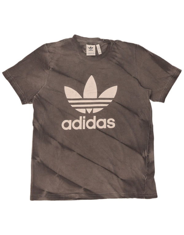 Tricou grafic pentru bărbați Adidas Top mare, gri Tie Dye Bumbac