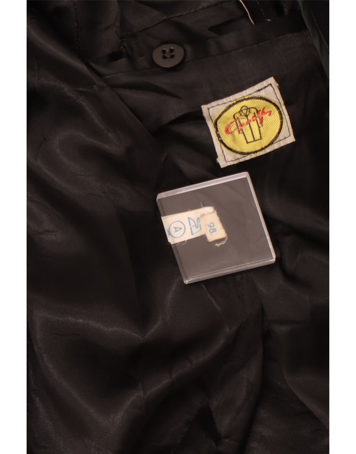 VINTAGE Palton dublu pentru bărbați UK 40 mare negru