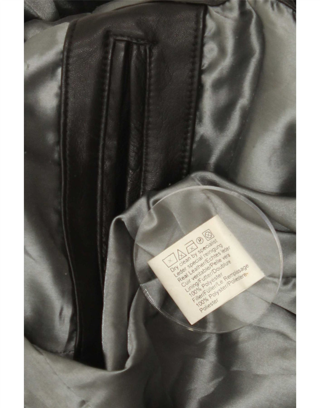 Jachetă din piele vintage pentru bărbați UK 42 XL Negru