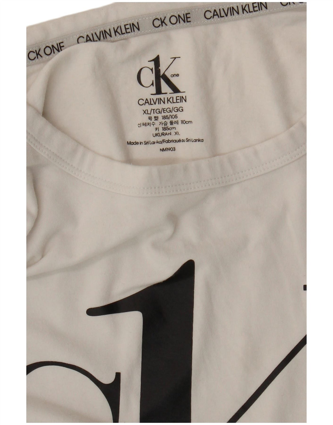 Tricou grafic Calvin Klein pentru bărbați Top XL alb