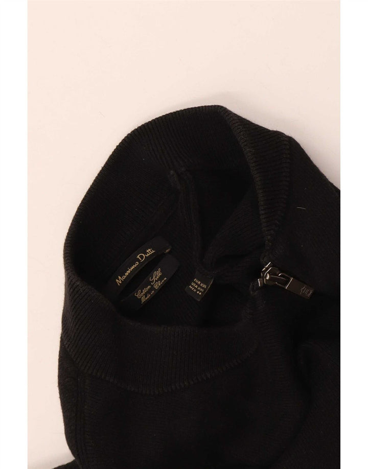 Pulover cardigan Massimo Dutti pentru bărbați 2XL bumbac negru