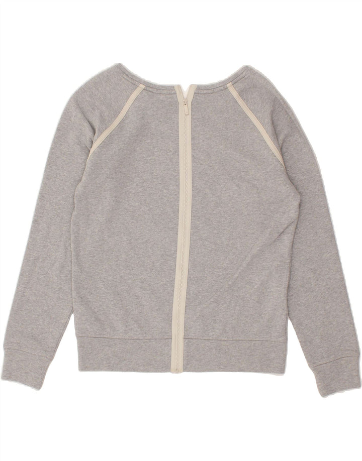 ADIDAS Womens Graphic Sweatshirt Jumper UK 12 Medium  Grey Cotton Vintage Adidas and Second-Hand Adidas from Messina Hembry 