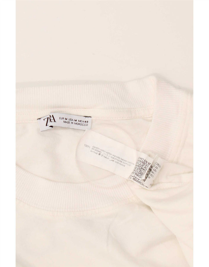 Tricou grafic pentru bărbați Zara Top Medium Alb Bumbac