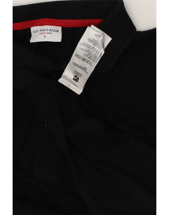 U.S. Polo Assn. Cămașă bărbătească mare, neagră, bumbac