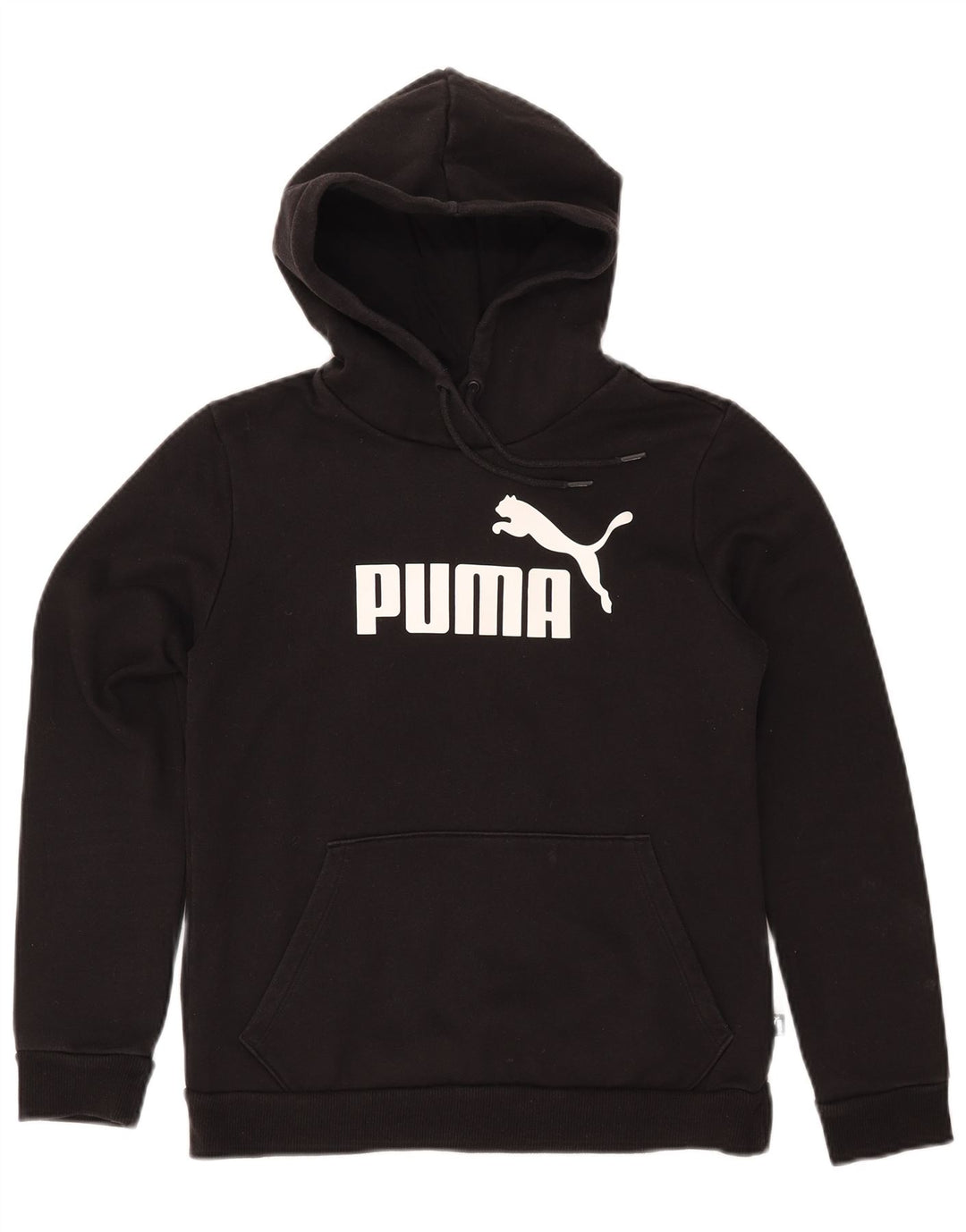 Pulover cu glugă cu grafic PUMA pentru femei UK 10 mic, negru, bumbac
